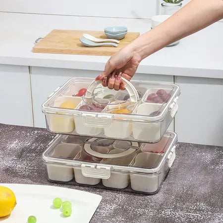 8 Compartment Divided Serving Tray w/ Lid | Kitchenware | Homeware & Lifestyle Essentials