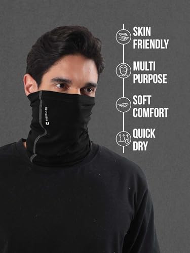 Freecultr Unisex Bamboo Bandana, Anti Microbial Super Soft & Comfort Fit, Breathable Multipurpose Headband, Face Mask for Dust Protection and Sun - Plain Pack of 2-Black,Sapphire Blue : Amazon.in: Clothing & Accessories
