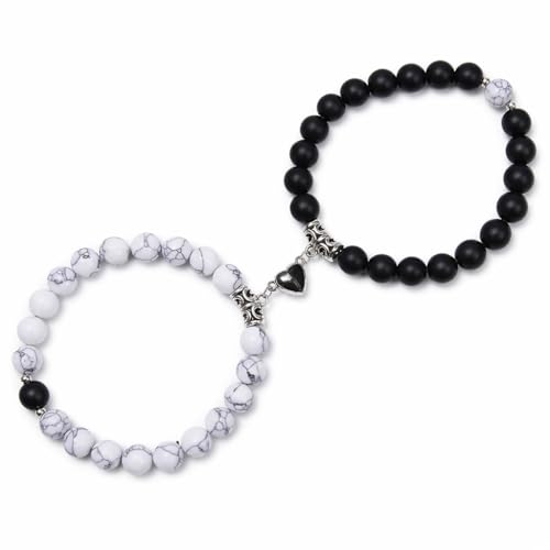 Okos Fashion Jewellery Magnetic Heart Shape Couple Bracelet