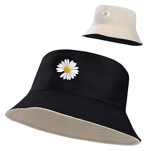 Buy Panchhi Store Women Bucket Cap Foldable Cotton Two Tone Dual Color Sun Beach Hat Fisherman Hat Casual Outdoor Cap Lovely Bomber Hats for Women Men Boy Girl, Washable & Reusable - Black at Amazon.in