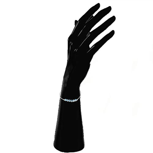 Buy Mahi Rhodium Plated Gleaming Blue Solitaire Crystal Adjustable Bracelet for Women BR1100386RBlu at Amazon.in