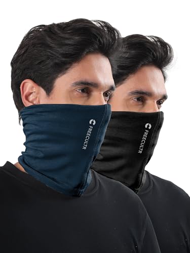 Freecultr Unisex Bamboo Bandana, Anti Microbial Super Soft & Comfort Fit, Breathable Multipurpose Headband, Face Mask for Dust Protection and Sun - Plain Pack of 2-Black,Sapphire Blue : Amazon.in: Clothing & Accessories