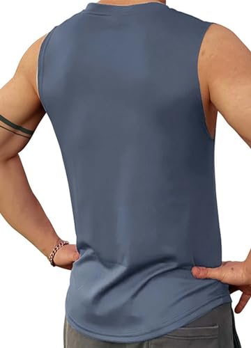 Buy AUSK Men Polyester Regular Fit Vest | Gym T-Shirt For Men | Lion Printed Sleeveless T-Shirt For Mens (Color-Grey) at Amazon.in