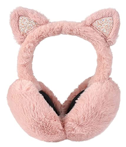 Handcuffs Ear Muff Winter Cute Cat Kitten Ear Warmer Earmuffs Faux Fur Plush Ear Cover For Girls Women : Amazon.in: Fashion