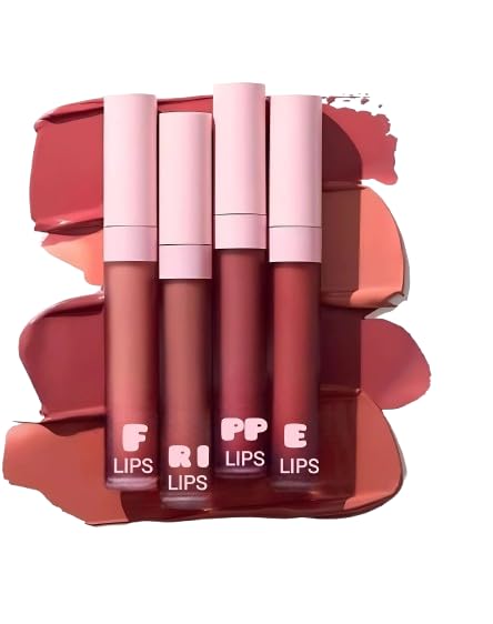Matte Love Mini Lipsticks, Pack Of 8 (Nude) - Suits all skin types - Nourishes & Hydrates Dry Chapped Lips (10ml)(Natural_lips_nude_stick_bzr)