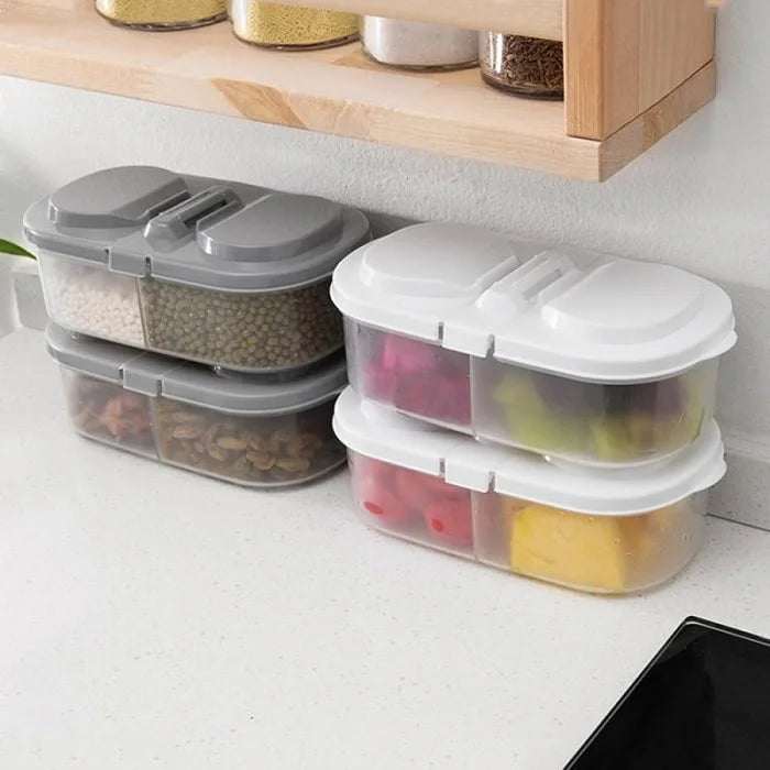 2 Way Tiffin & Storage Box – Multipurpose Lunch Box with Dual Compartments, Airtight & Leakproof Food Container (Pack of 1)