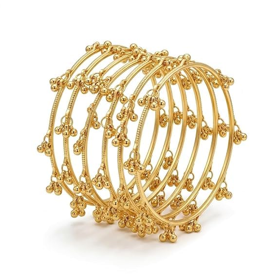 Buy Kashmiri Bangle Traditional Beaded Bangles Set for Women & Girls | Stylish Ethnic Kada Set | Wedding & Jewellery 8 Pieces (2.4) at Amazon.in