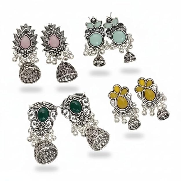 EiVAA Traditional & Designer Alloy Jhumki Earrings for Women & Girls | Lightweight Daily Use Earrings | Ethnic Stylish Jewelry for Casual, Festive & Wedding Outfits | Fashion Earrings : Amazon.in: Jewellery