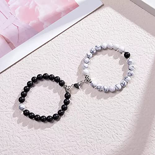 Okos Fashion Jewellery Magnetic Heart Shape Couple Bracelet