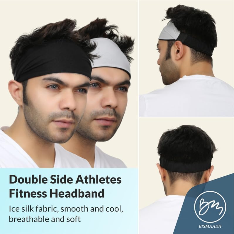 Lightweight Headband Workout Sweatbands for Men & Women | Gym Equipment | Running, Yoga, Cycling, Tennis, Cricket, Badminton | Sports Unisex Hair Band : Amazon.in: Clothing & Accessories
