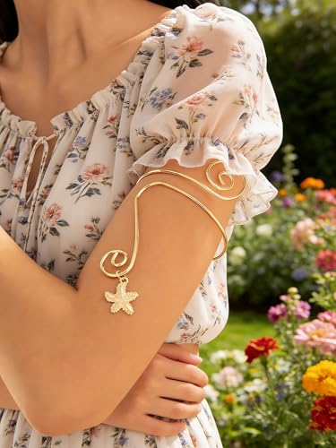Buy figurine Arm Cuff Jewellery for Women, Bracelet for Women Stylish, Hand Bracelet for Women with Sun Pendant Design, Ideal for Wedding Ceremonies and Formal Events at Amazon.in