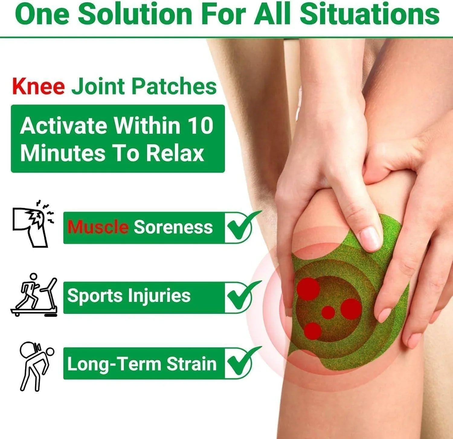 Herbal Knee Plaster Sticker Wormwood Extract Joint Ache Pain Relieving