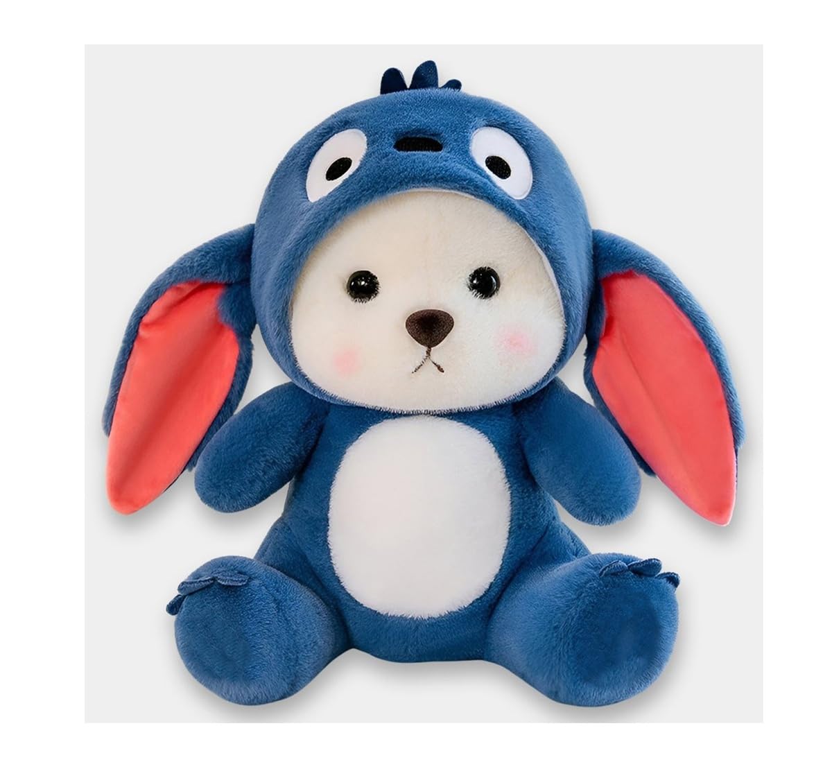 Softdreams Soft Plush Toy for Kids – Cute Stuffed Animal Soft Toy – Soft Cuddly Toy for Baby Boys & Girls, Return Gift & Room Décor - Full Hooded Blue Teddy Bear 30cm