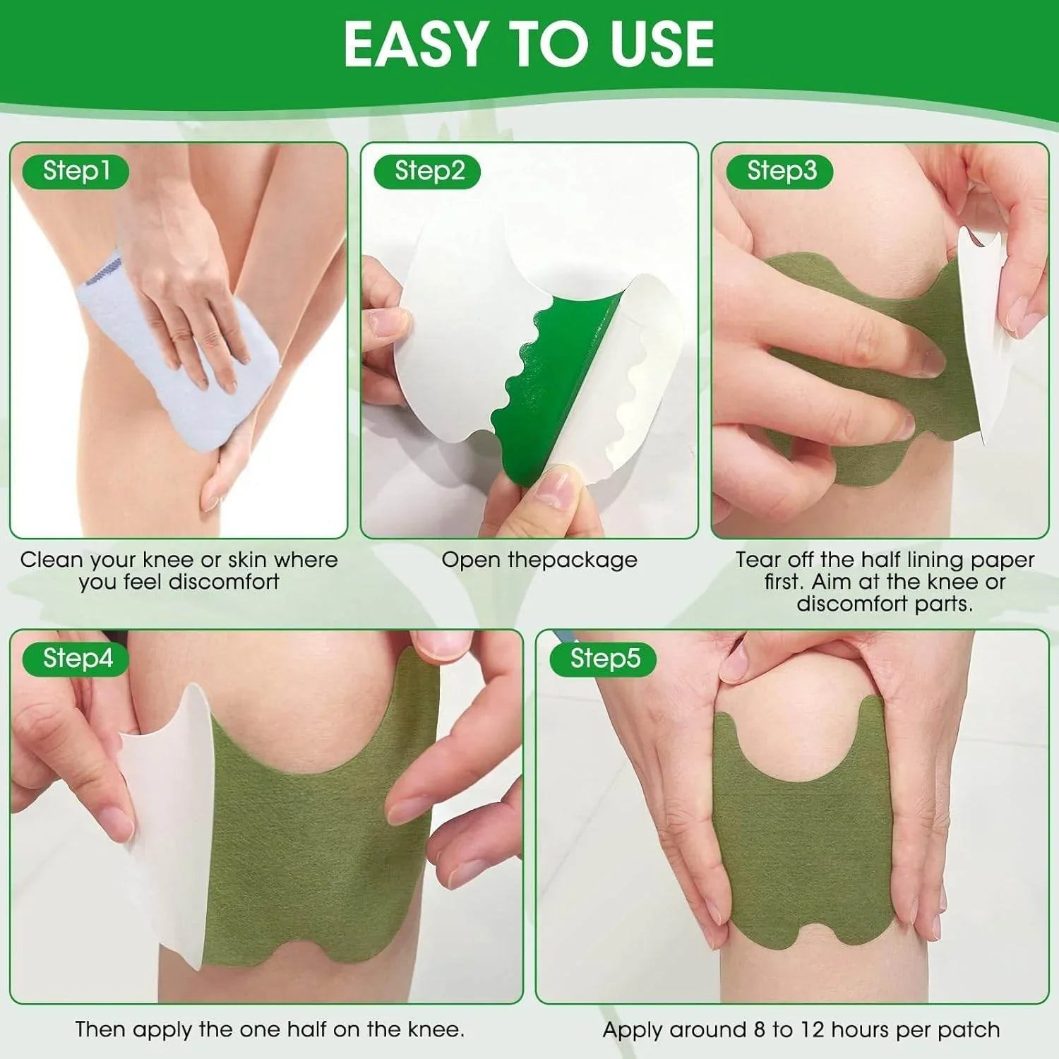Herbal Knee Plaster Sticker Wormwood Extract Joint Ache Pain Relieving