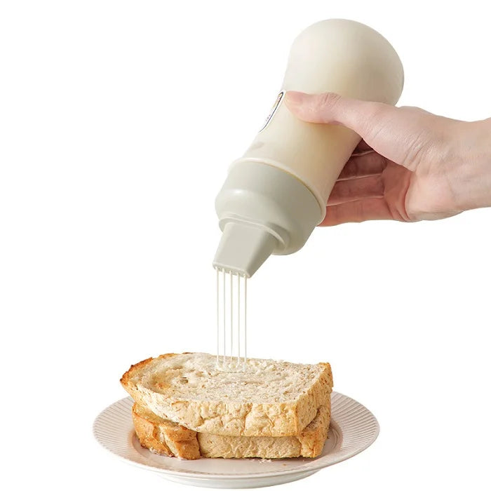 5 Hole Squeeze Sauce Bottle (280 ML) – Portable Plastic Condiment Dispenser with Lid | Buy 1 Get 1 Free(Random color)