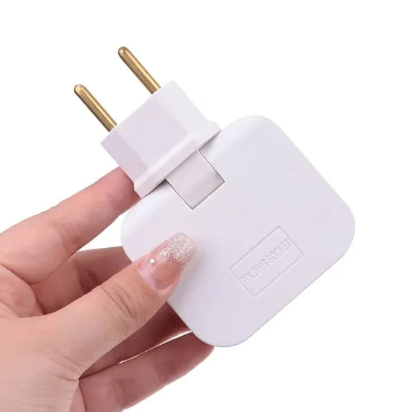 3-in-1 Wireless EU Plug Adapter – Universal Travel Power Adapter for Multiple Devices (Random color-Pack of 1)