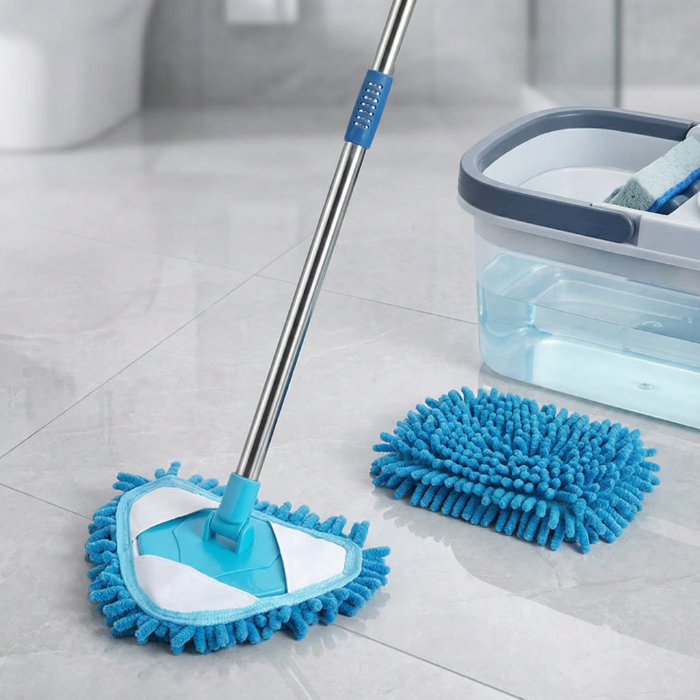 Triangle Ceiling Cleaning Mop with Handle – Microfiber Wall, Ceiling & Corner Cleaning Mop