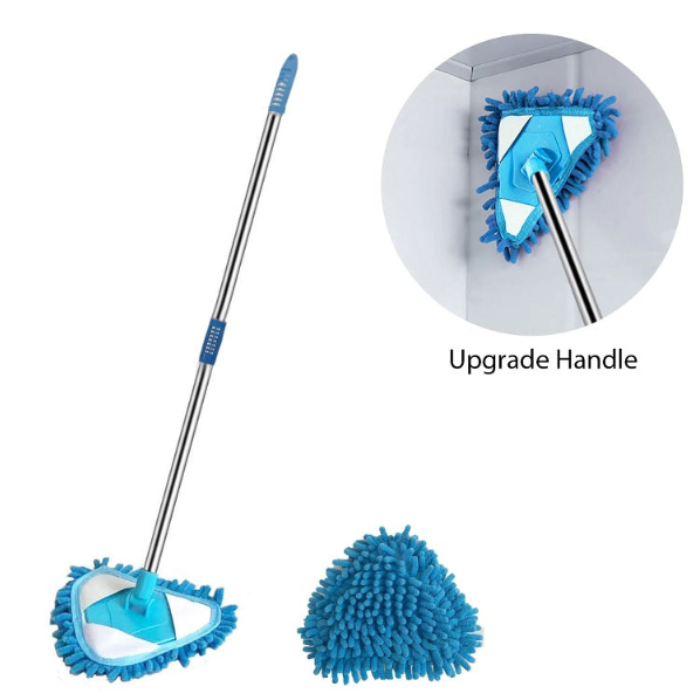 Triangle Ceiling Cleaning Mop with Handle – Microfiber Wall, Ceiling & Corner Cleaning Mop
