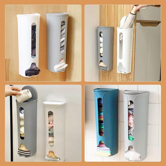 Wall Mounted Socks Storage Plastic Carry Bag Storage Multipurpose Storage Box (Random Color-Pack of 1)